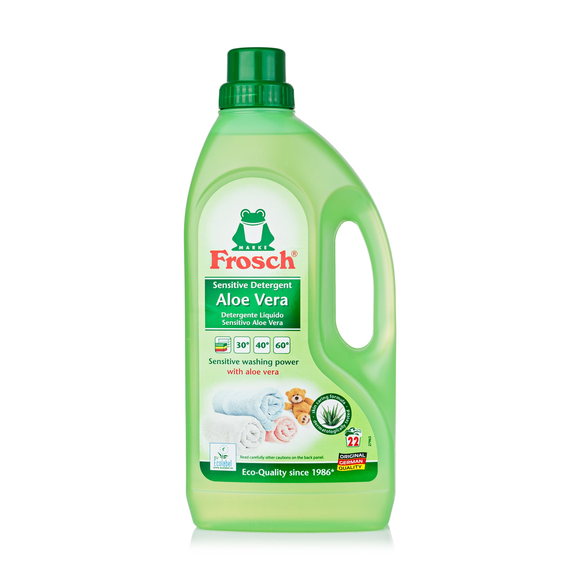 Концентрований рідкий засіб для прання Frosch Aloe Vera 22 цикли прання, 1.5 л